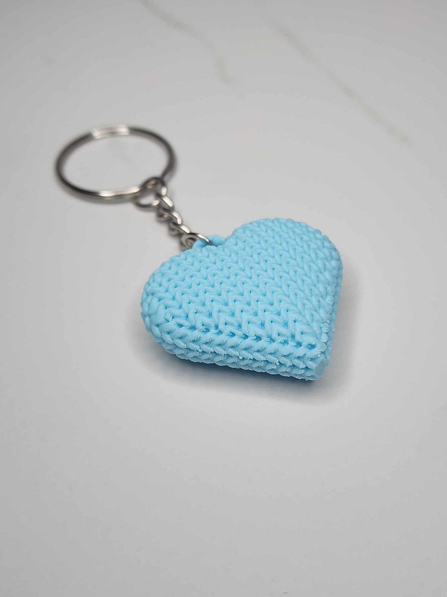 "Knitted" Heart Keychain product image (6)