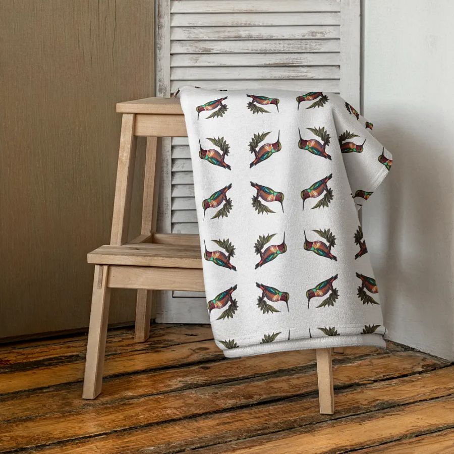 Whimsical Hummingbird Delight Beach/Bath Towel product image (3)