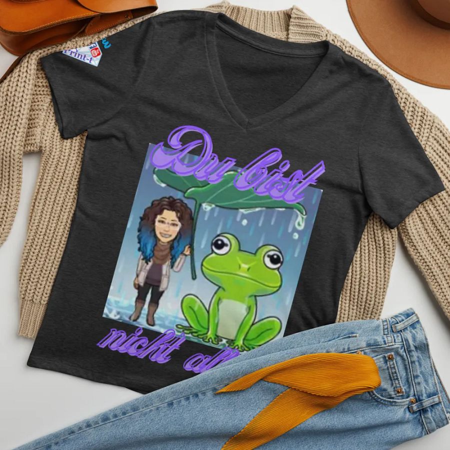 Du bist nicht alleine , Damen-T-Shirt mit entspanntem V-Ausschnitt product image (52)