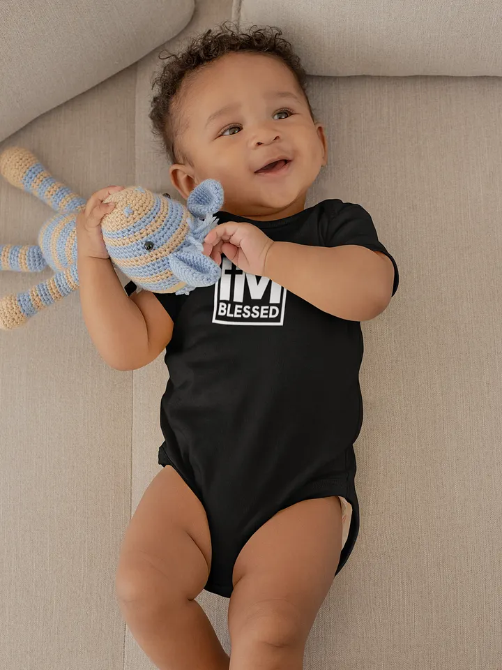 Blessed Baby Onesie Embroidered (Black) product image (2)