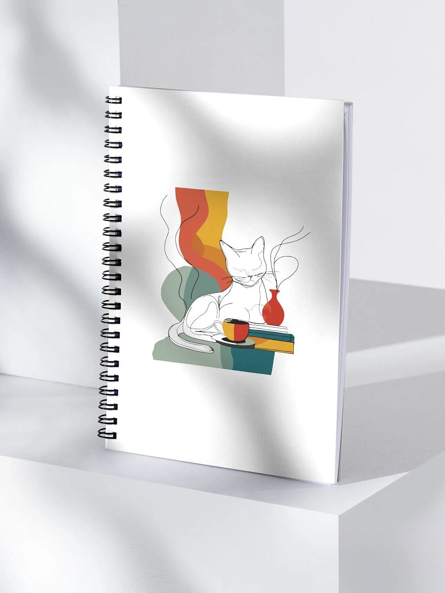 Whiskered Wonderland Spiral Notebook - Gift For Cat Lovers product image (4)