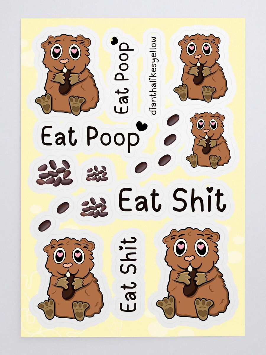 Guinea Pig Poops Sticker Sheet product image (3)