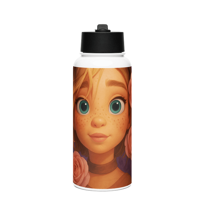 Rosalina Bloom – Stainless Steel Water Bottle with a Straw Lid product image (1)