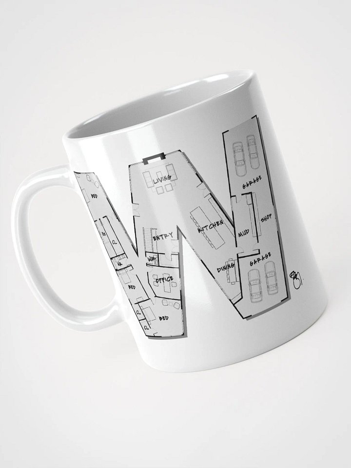 Alphabet Floor Plan Mug - W product image (2)