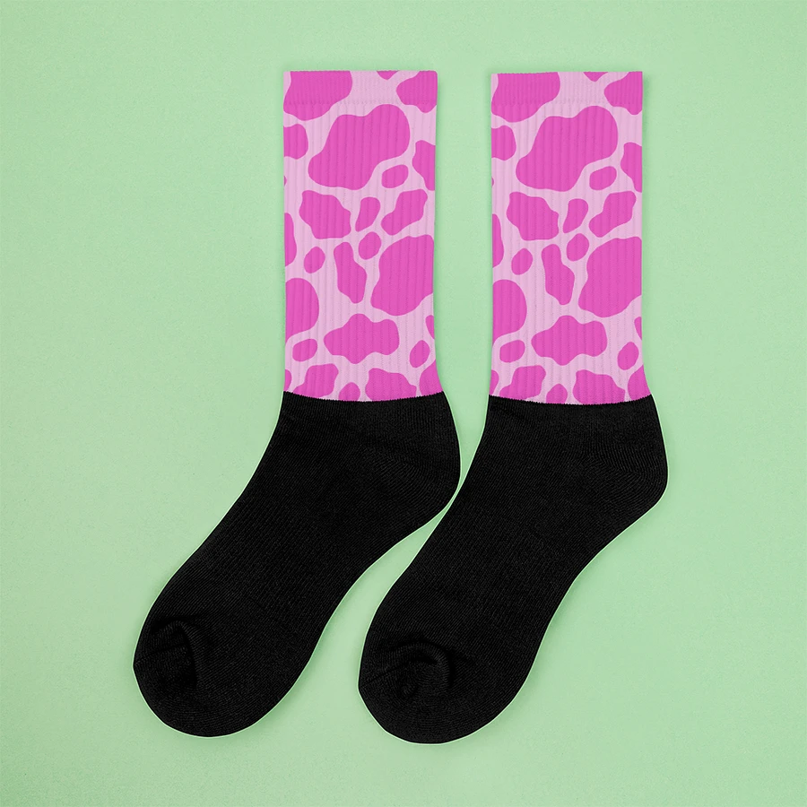 Cow Print Socks- Pink product image (5)
