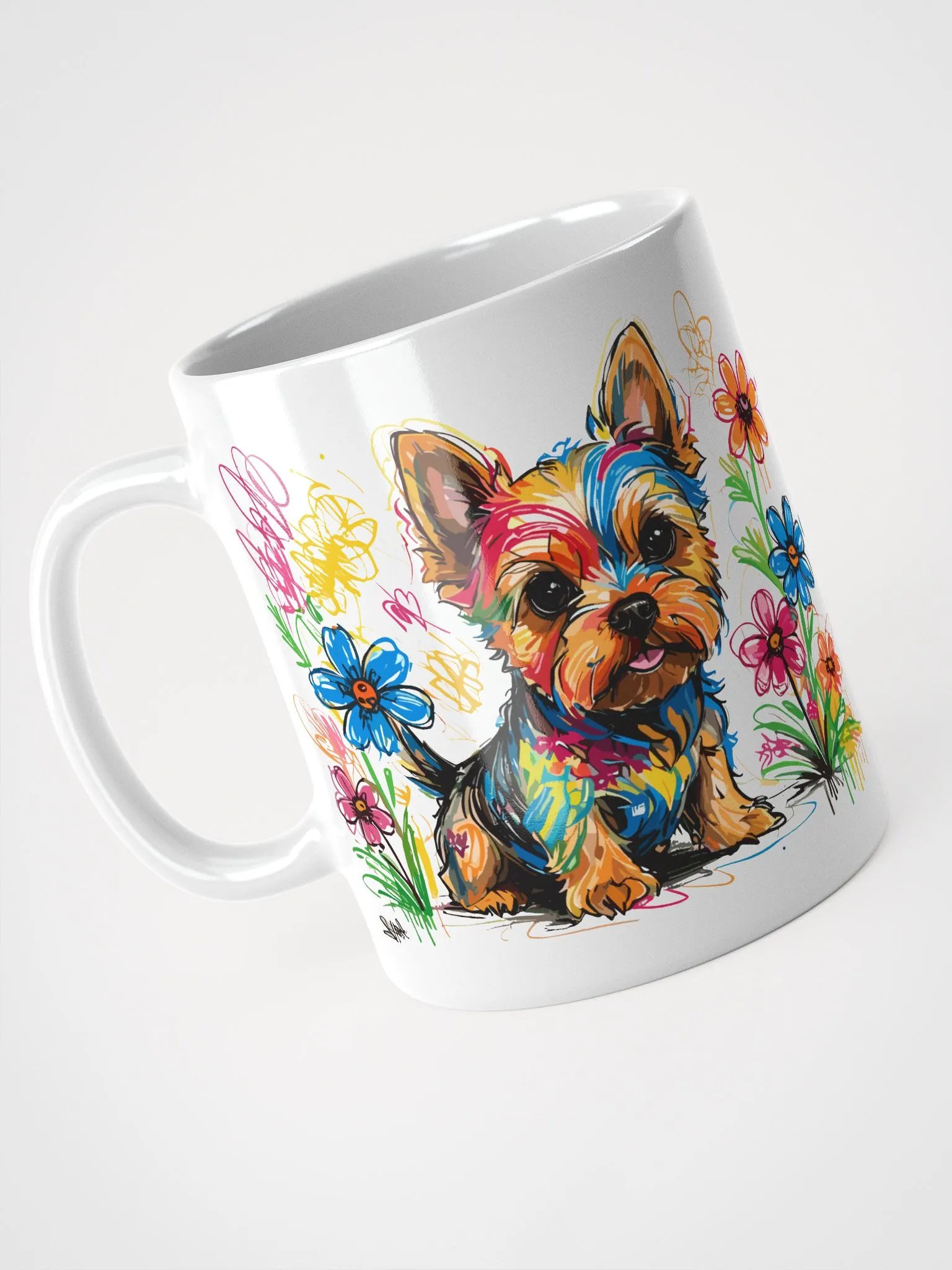 Scribbles Yorkshire Terrier 9 , Mug product image (5)