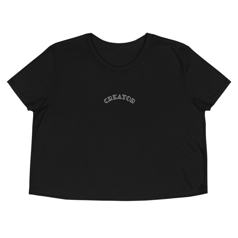 The Mini Embroidery - Black Crop Tee product image (1)