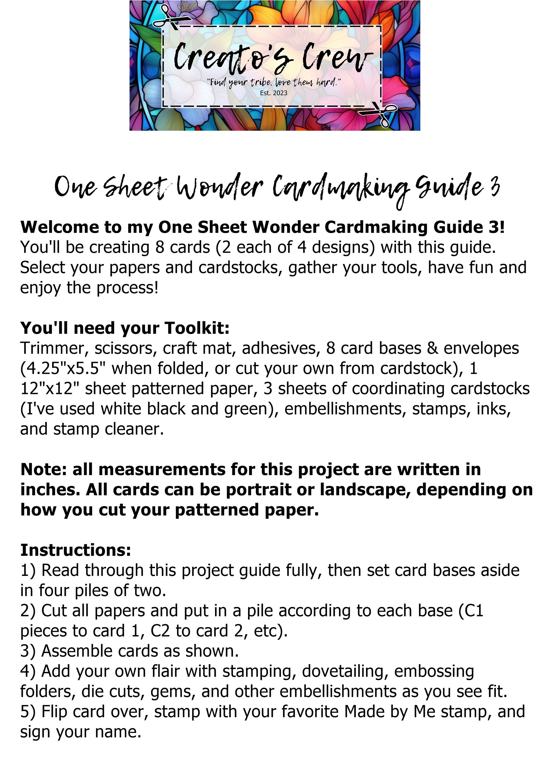 One Sheet Wonder Guide 3 product image (2)