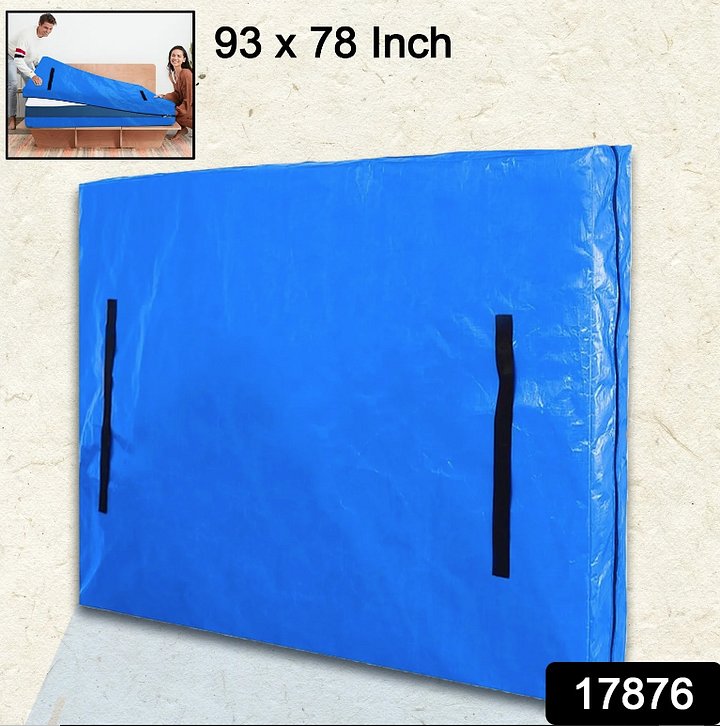 Mattress Bags for Moving, Extra Thick Mattress Bags for Storage, Strong Carrying Handles, Heavy Duty Mattress Moving Bag with Zipper Reusable Mattress Bag Protector (93 × 78 Inch) product image (2)
