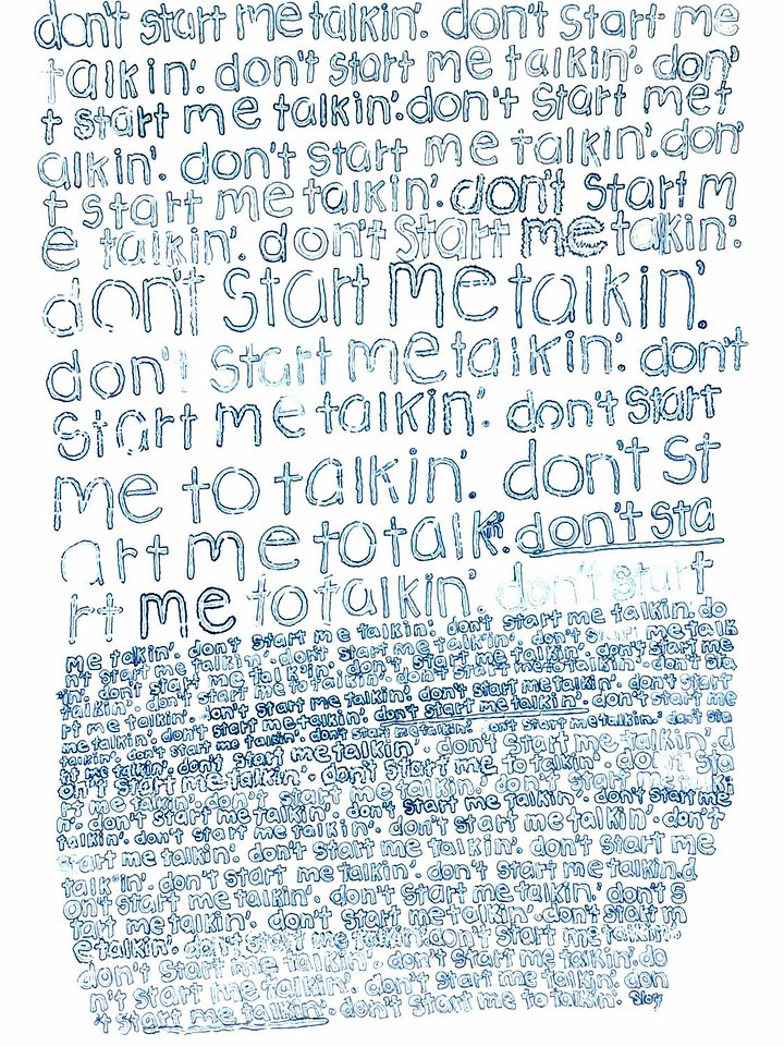 Don't Start Me Talking Poster product image (4)