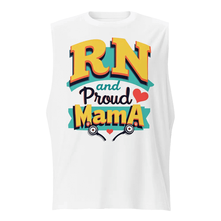 RN and Proud Mama Muscle Tank product image (1)