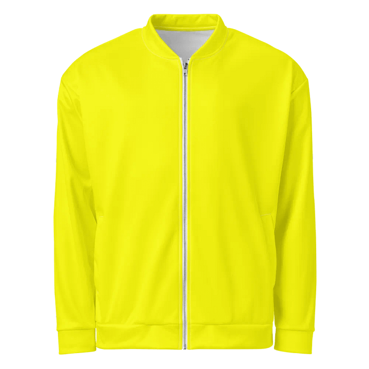 Plain Color Yellow Bomber Jacket product image (1)