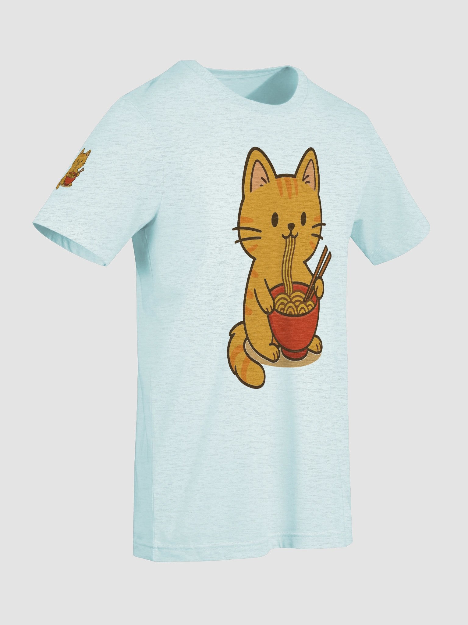 Noodling Cat Cartoon T-Shirt product image (45)