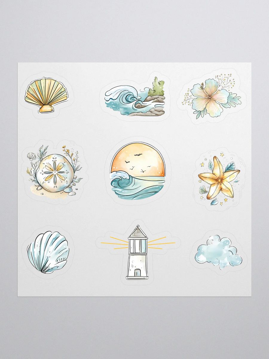 Coastal Dreams – Watercolor Summer Sticker Set product image (1)