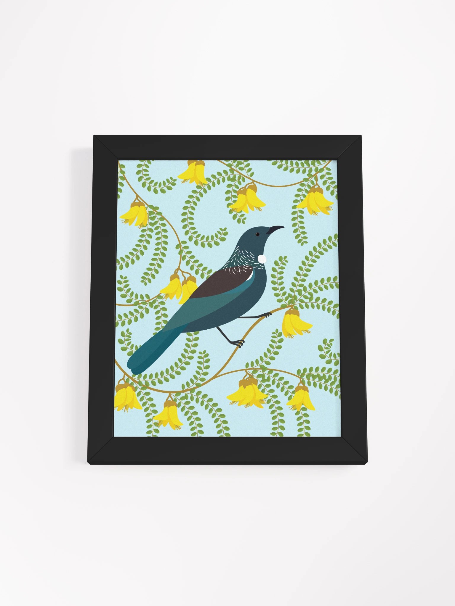 Tūī in Kōwhai Framed Wall Art product image (1)