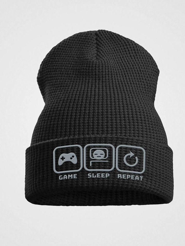 Game, Sleep, Repeat Waffle Beanie product image (2)