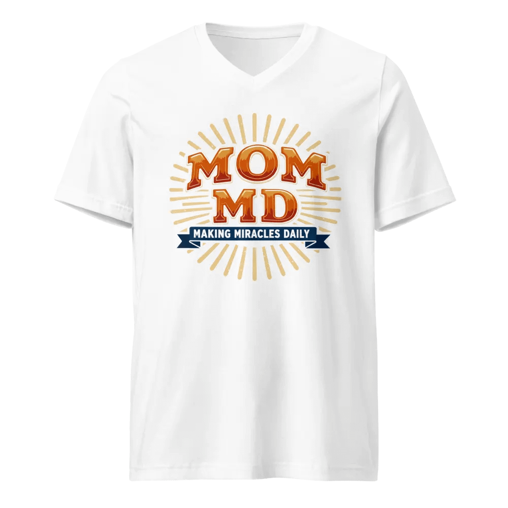 MOM MD Making Miracles Daily V-Neck Tee product image (5)