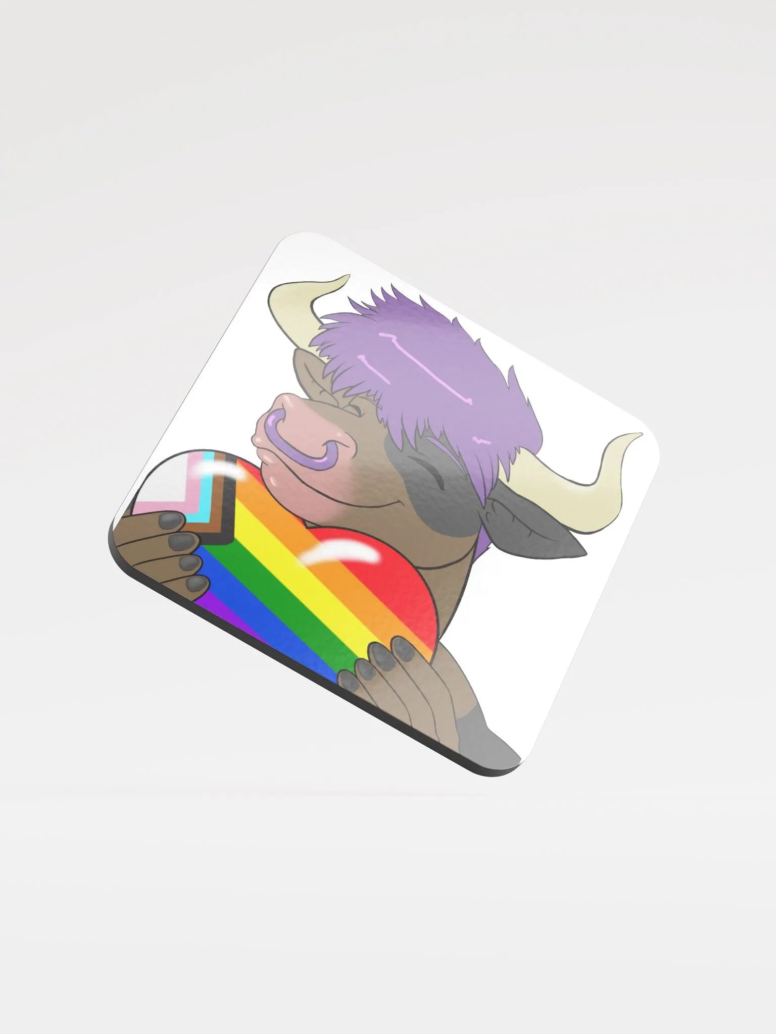 Yuuma Progress Flag Heart Coaster product image (1)