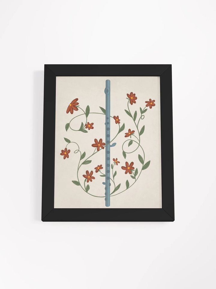Flute With Autumn Flowers Framed Poster product image (2)