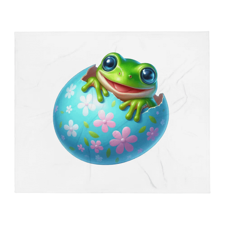 Frog Easter Egg - Throw Blanket product image (1)