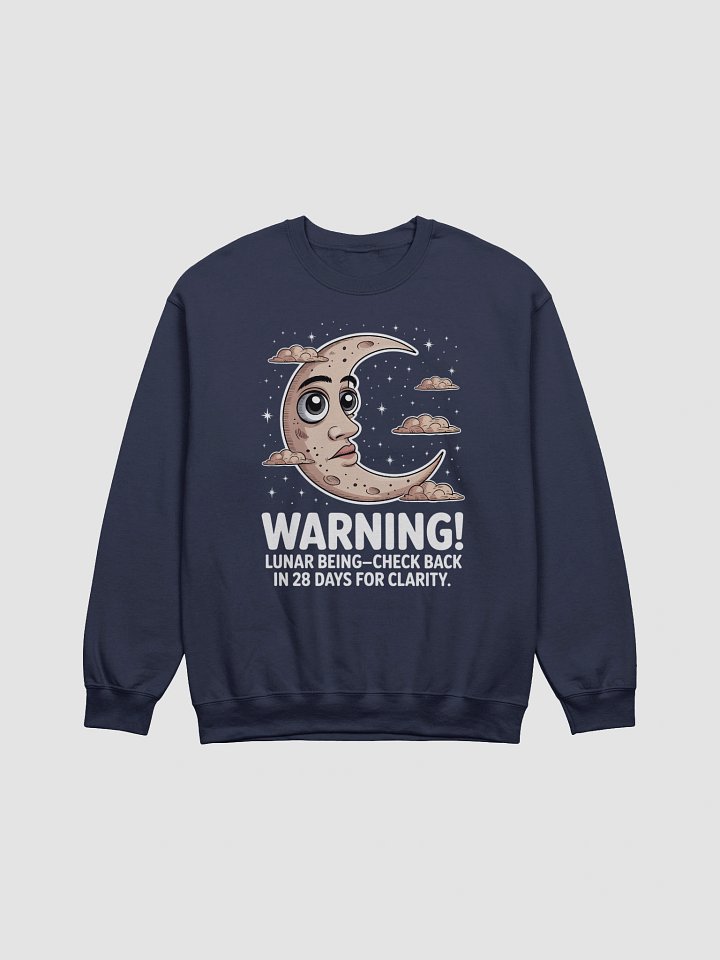 Confused Moon Lunar Being Reflector Sweatshirt product image (1)