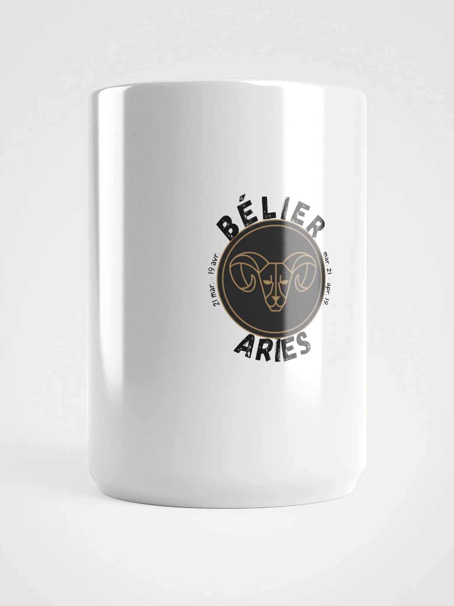 Aries Astrological Sign White Glossy Mug product image (1)