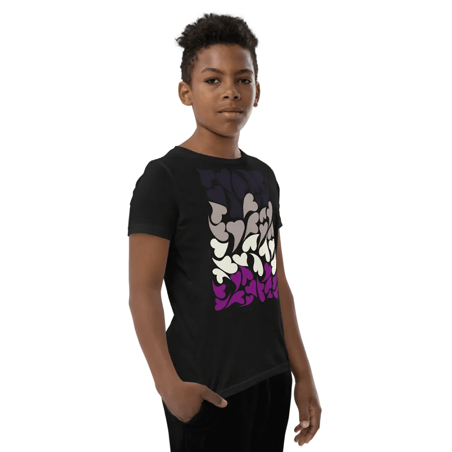 Nestled PRIDE Asexual T-shirt (Youth) product image (12)