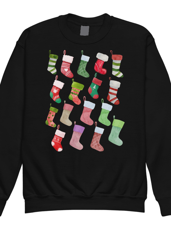 Christmas Stocking Collage Youth Crewneck Sweatshirt product image (5)