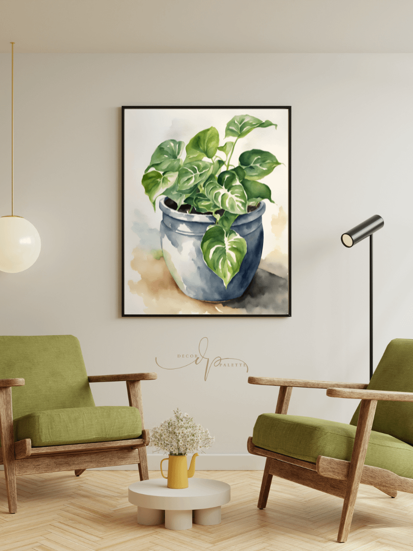 Watercolour Painting Printable Wall Art of POTHOS product image (2)