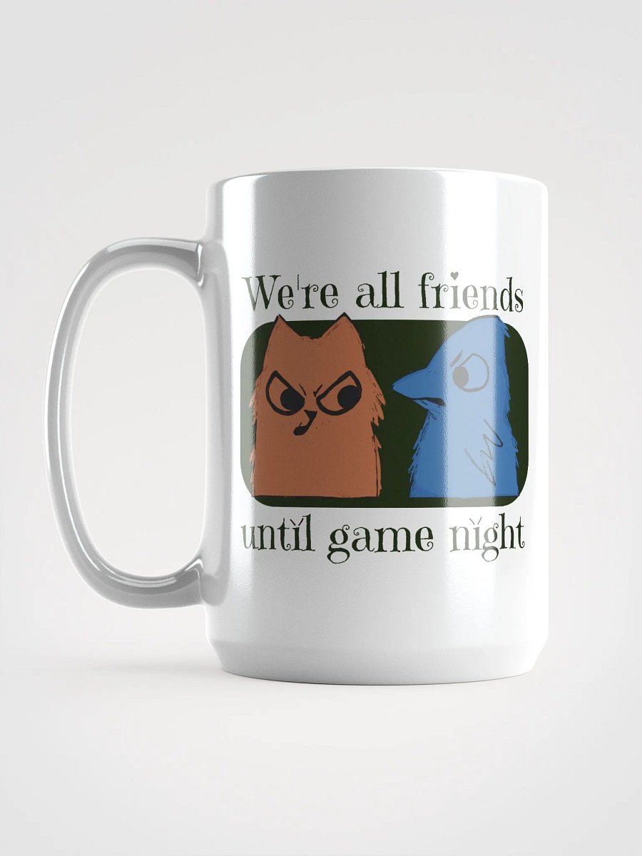 Root Factions Mug for Board Gamers, large 15 oz. Coffee Cup Were All Friends Until Game Night product image (8)
