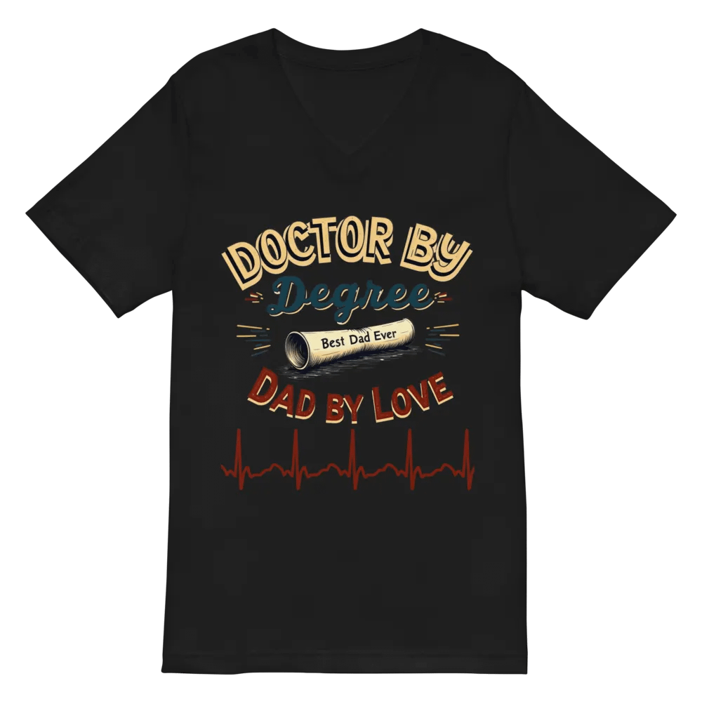 Doctor by Degree, Dad by Love V-Neck T-Shirt product image (3)