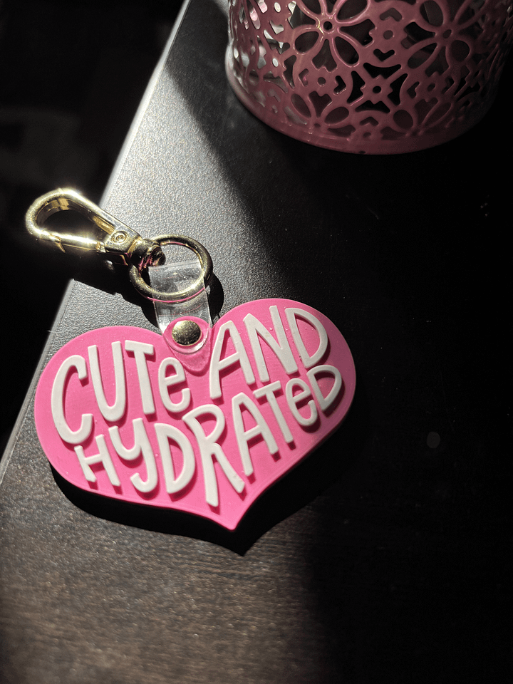 Cute & Hydrated Rubber Keychain product image (2)