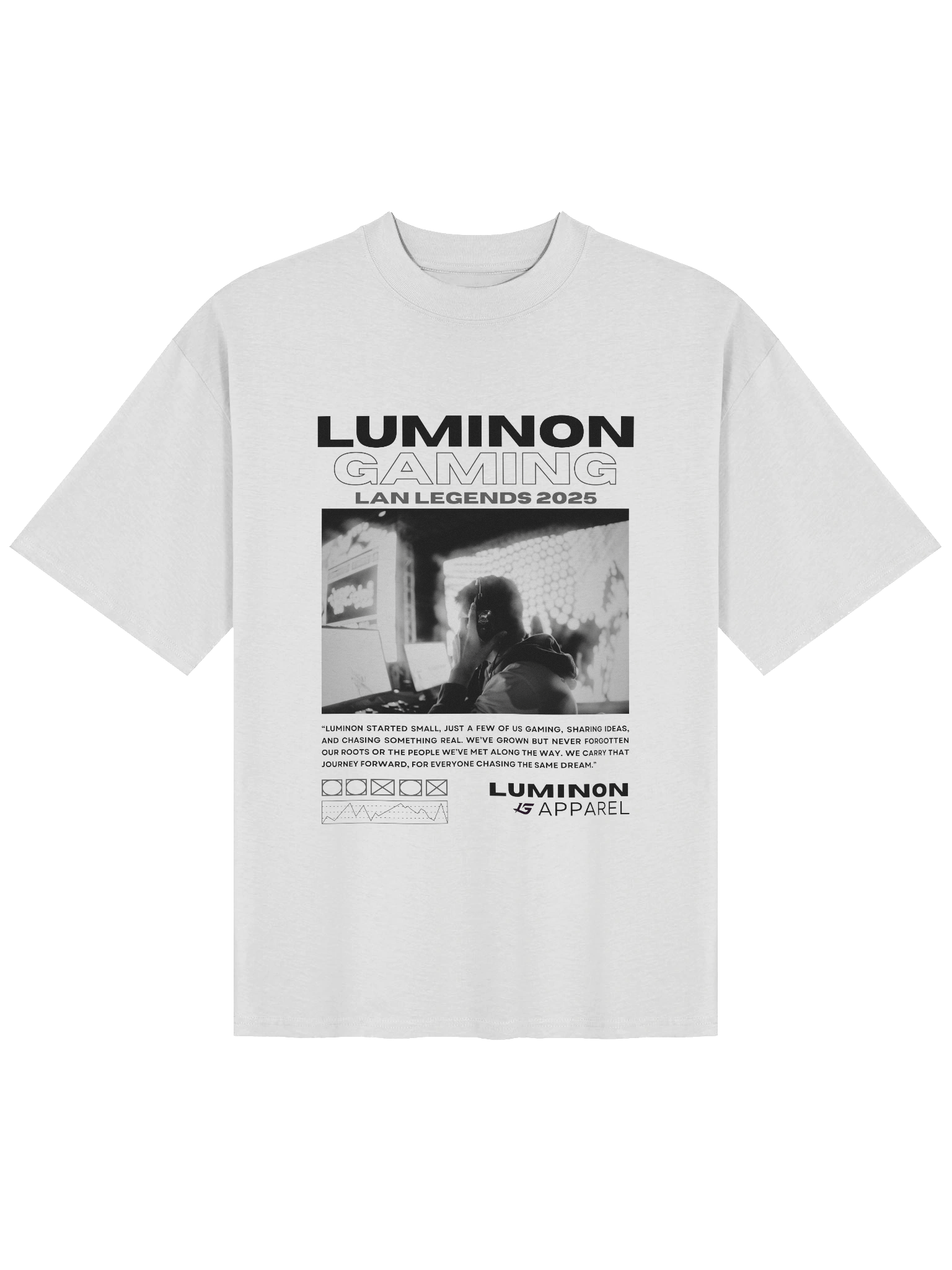 Luminon LAN Legends White Oversized Tee product image (1)