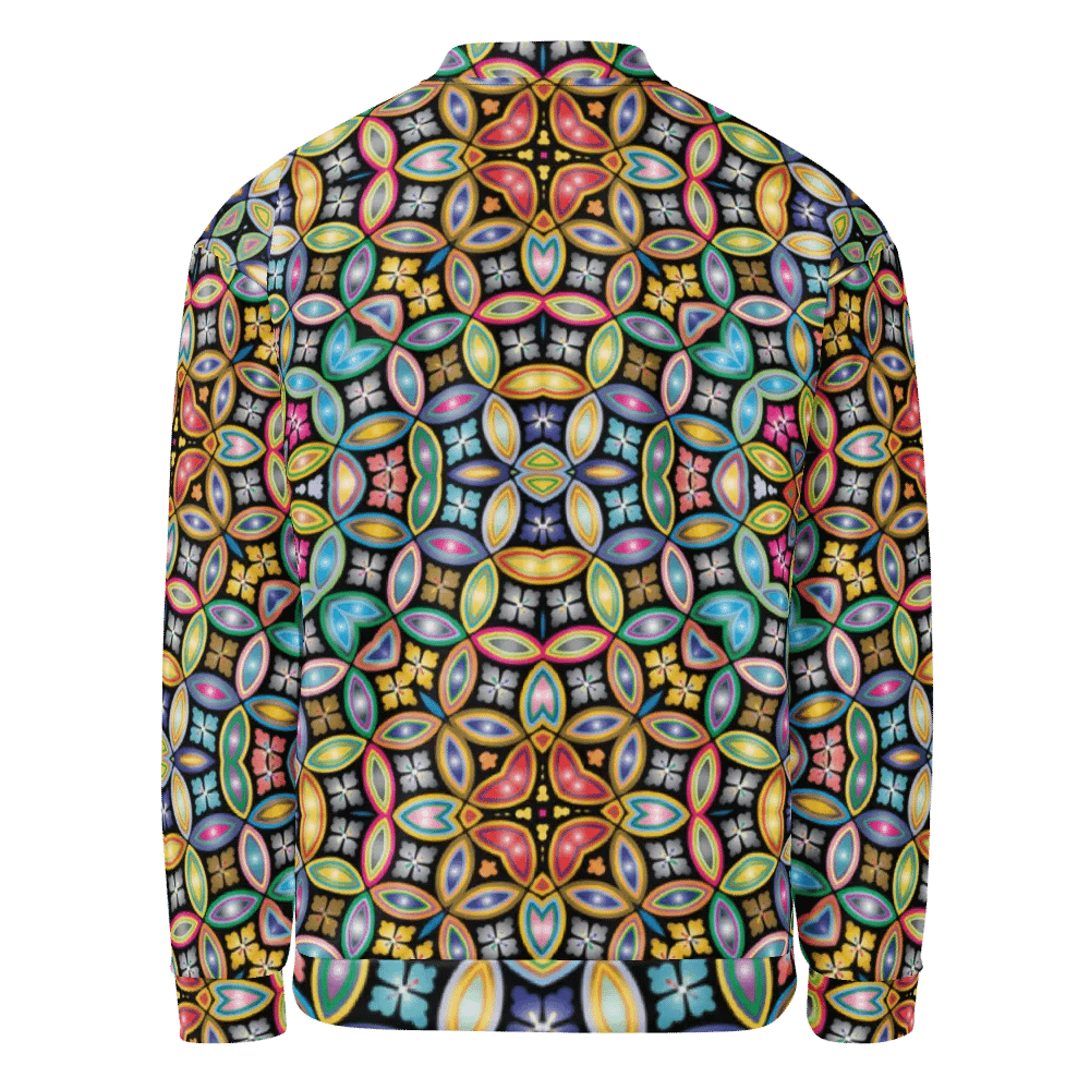 Batik Kawung Blue Bomber Jacket product image (2)