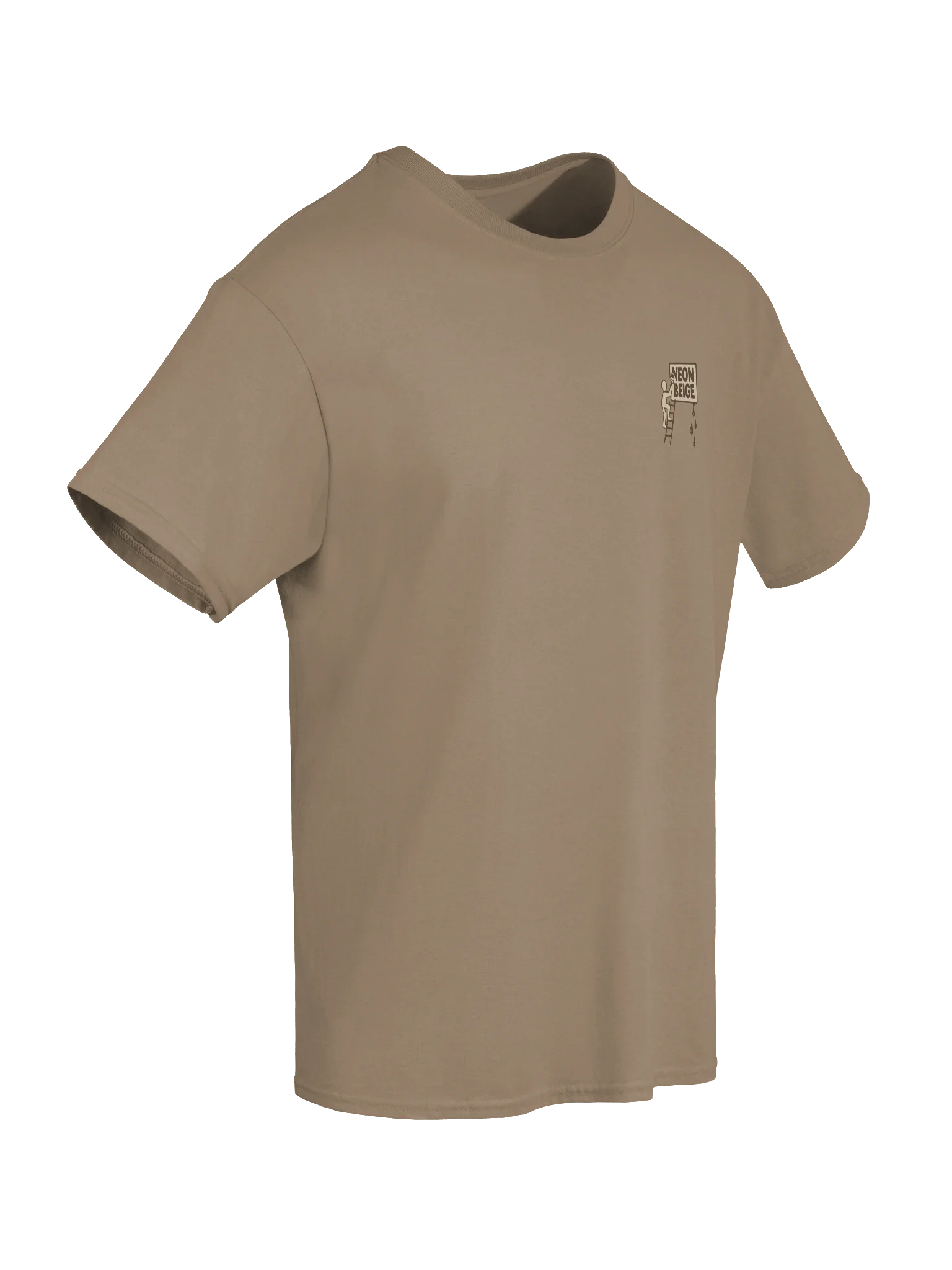 Neon Beige Pocket Tee (Brown Tee) product image (8)