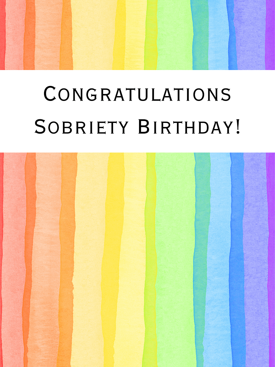Rainbow Sobriety Celebration Card product image (4)