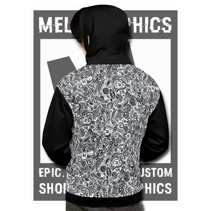Dark Space Scribble - Ultimate Hoodie | #MadeByMELO product image (2)