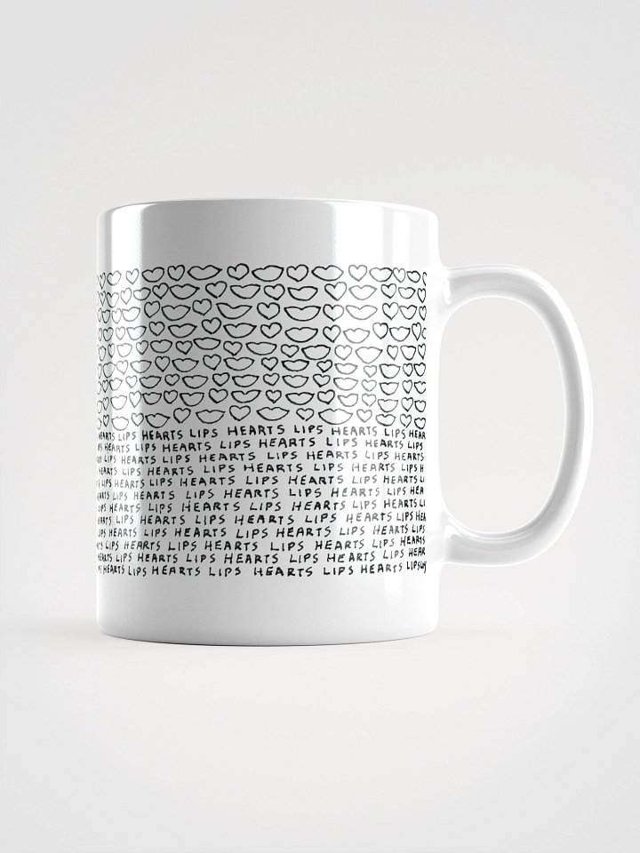 Lips Hearts White Glossy Mug product image (2)