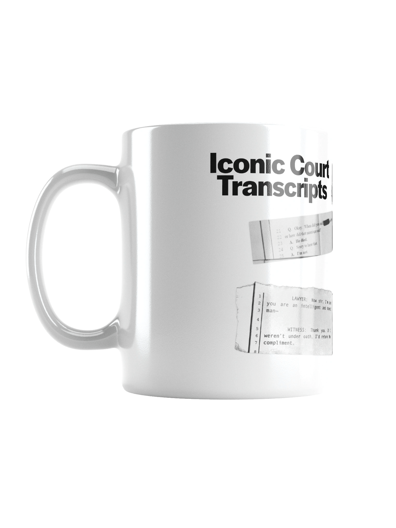 Iconic Court Transcripts White Glossy Mug product image (1)