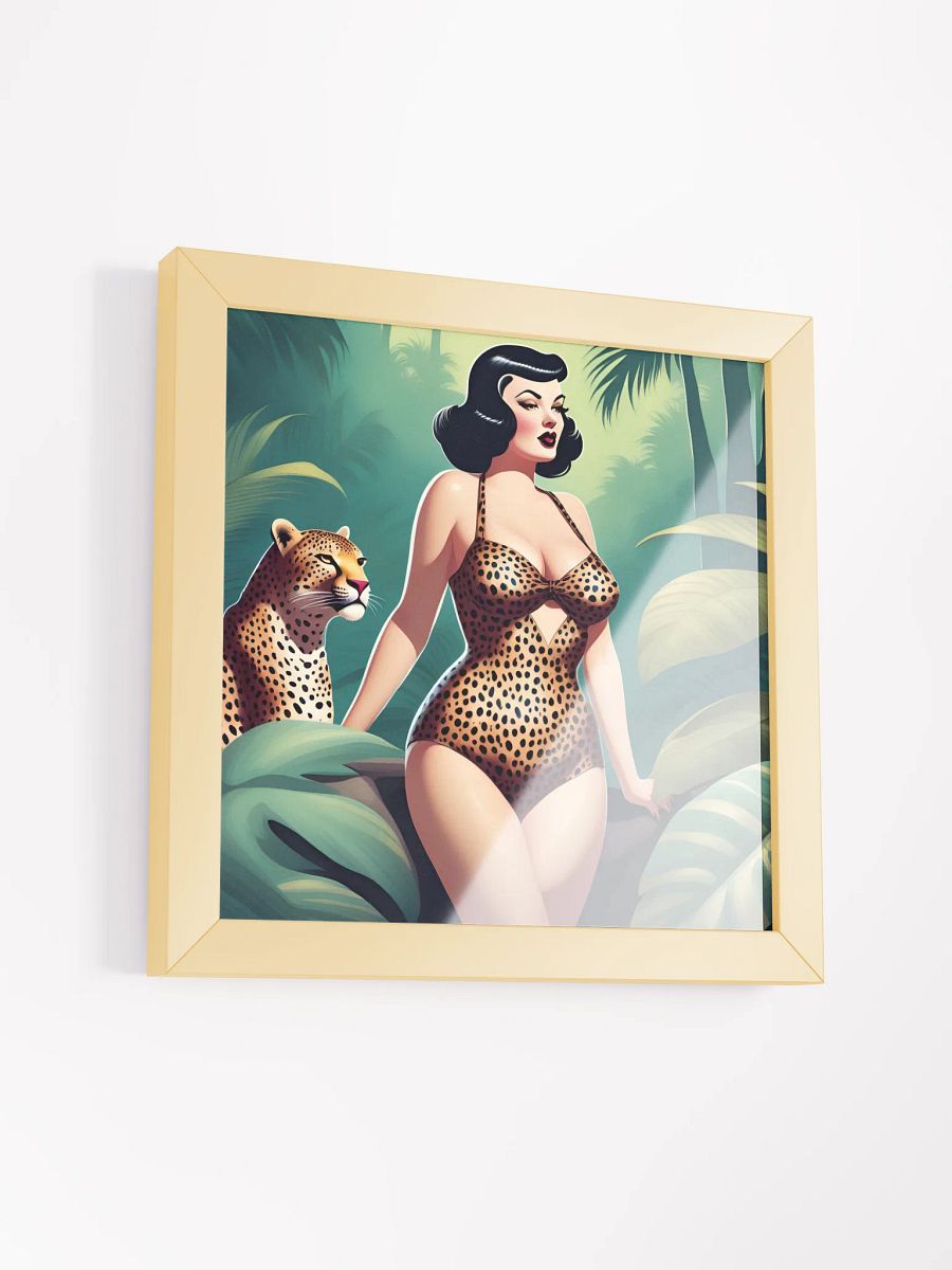 Vibrant Retro Pin-Up Jungle girl Matte Poster product image (42)