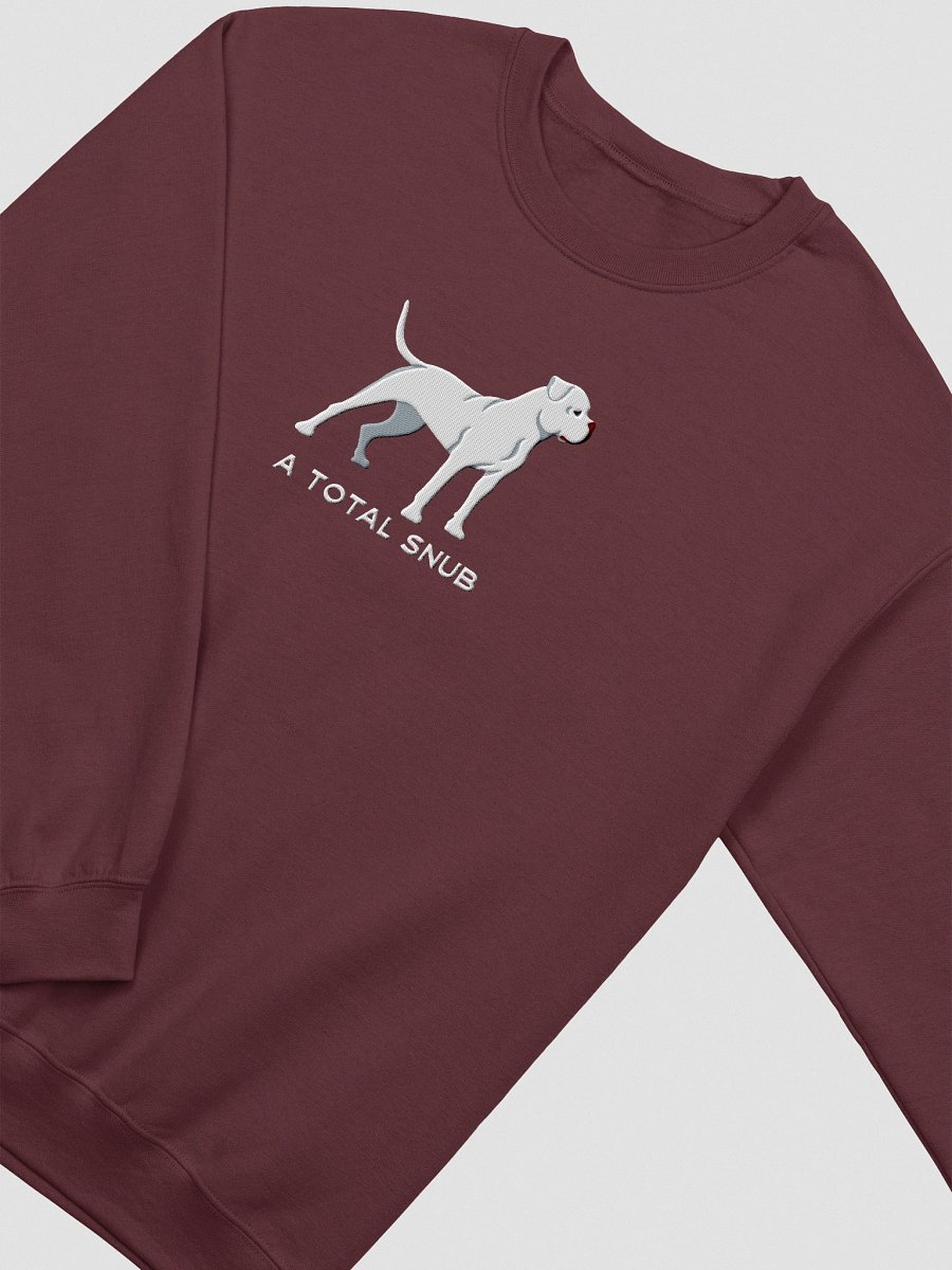 A Total Snub Sweatshirt (Embroidered) of an American Bulldog(White) product image (6)