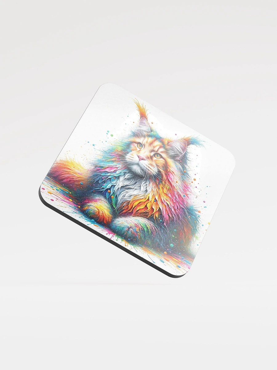 Glossed Cork Coaster: Maine Coon product image (1)