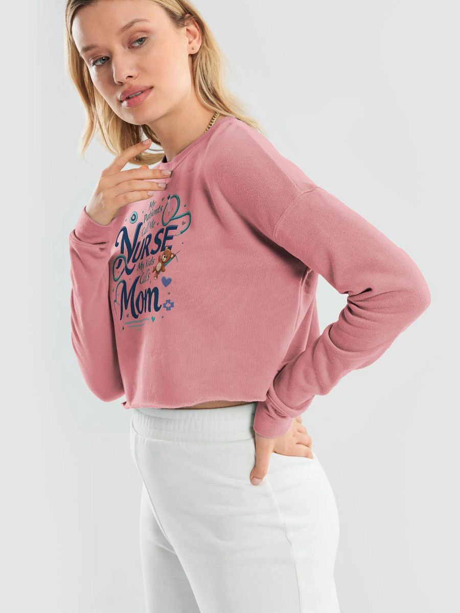 Nurse Mom Fleece Crop Sweatshirt product image (37)