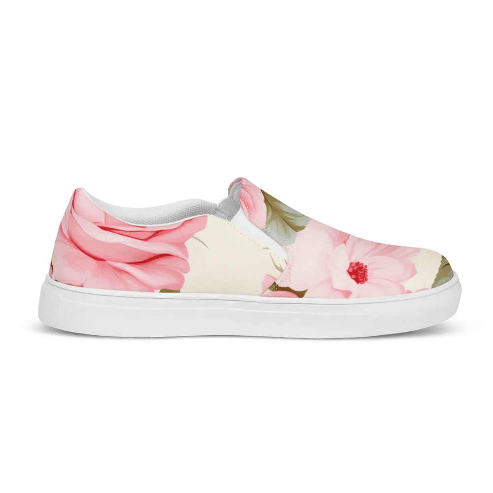 Vintage Rose Blossom Women's Canvas Shoes product image (12)