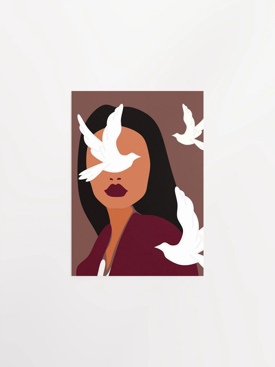 Girl with Birds Bohemian Art Print product image (11)