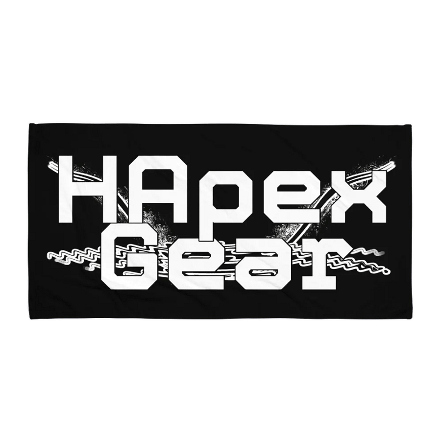White HApex Gear Black Logo - Black Sublimated Towel product image (1)