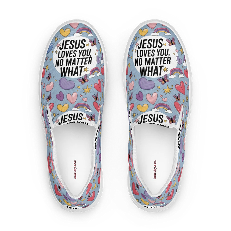 Jesus Loves You Slip-On Canvas Shoes product image (1)