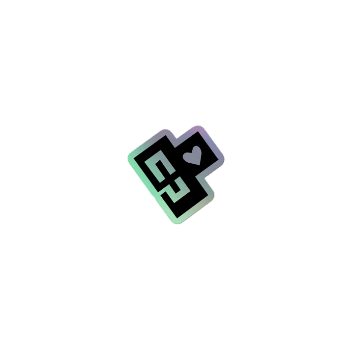 OptimusProcrastinus HeartChip Holographic Sticker product image (1)