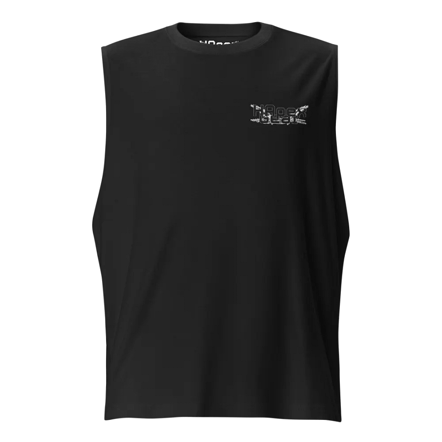Muscle Tank - Embroidered - Black HApex Gear Black Logo product image (2)