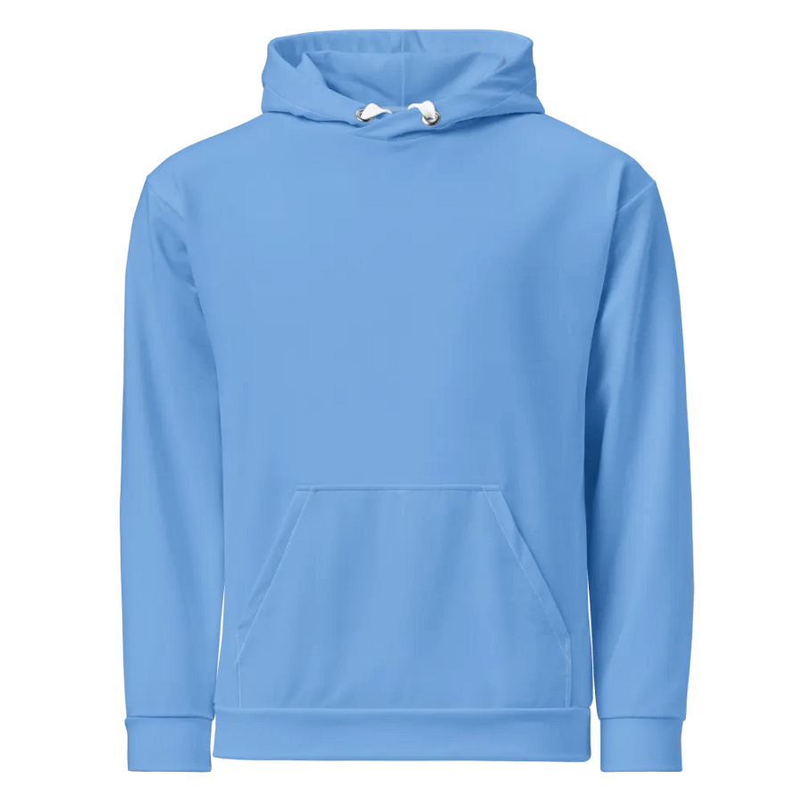 Plain Light Blue True Summer Unisex Recycled Polyester Heavyweight Premium Hoodie by Treasure Pie product image (1)
